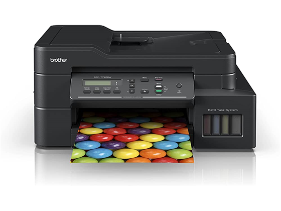 IMPRESORA BROTHER INKBENEFIT TANK DCPT720DW, MULTIFUNCIONAL (ESCANER< COPIADORA, IMPRESORA, ADF, SISTEMA DE TINTA CONTINUA, BOTELLAS DE TINTA, DUPLEX AUTOMATICO, USB, WIFI, 30PPM NEGRO, 26PPM COLOR (DRAFT), 6000X1200 DPI, USA LAS BOTELLAS DE TINTAS BTD60BK Y BT5001Y, BT5001M, BT5001C