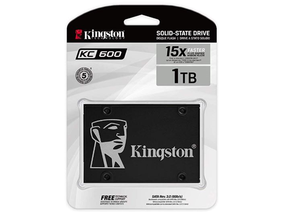 DISCO DE ESTADO SOLIDO KINGSTON SSD 1024GB (1TB), 2.5", SATA3, NAND 3D TLC, NEGRO. LECTURA 550/ ESCRITURA 520MB/SEG.