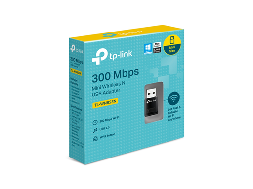 [TL-WN823N] ADAPTADOR DE RED USB WIFI TP-LINK TL-WN823N, 2.4GHZ/300MBPS, 802.11B/G/N, WPS
